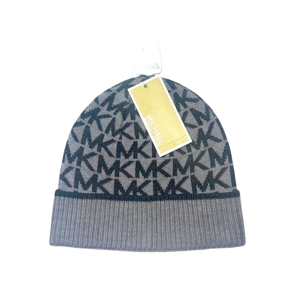MICHAEL KORS Gray Signature MK Beanie NWT